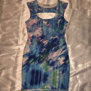 Watercolor Midi Bodycon Dress
